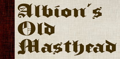 Albion's Old Masthead Font Poster 1
