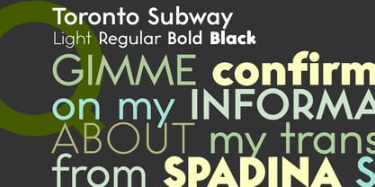 Toronto Subway Font Poster 2