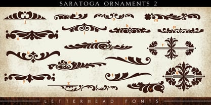 LHF Saratoga Ornaments Font Poster 7