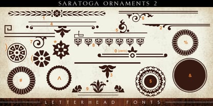 LHF Saratoga Ornaments Font Poster 8