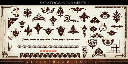 LHF Saratoga Ornaments Font Poster 3