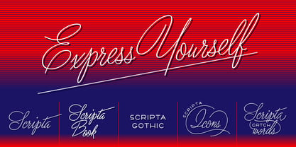 Scripta Pro Font Poster 32