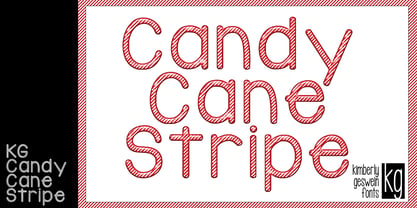 KG Candy Cane Stripe Font Poster 1