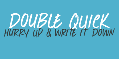 Double Quick Font Poster 1