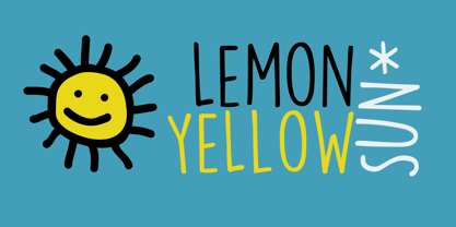 Lemon Yellow Sun Font Poster 2