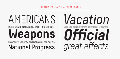 Decima Pro Font Poster 5