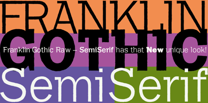 Franklin Gothic Raw Semi Serif Fuente Póster 1