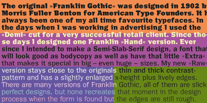 Franklin Gothic Raw Semi Serif Fuente Póster 2