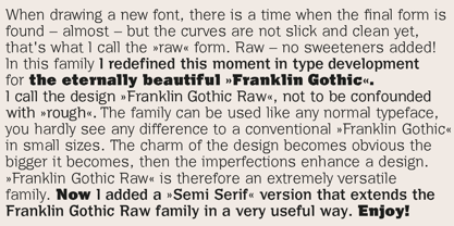 Franklin Gothic Raw Semi Serif Fuente Póster 5