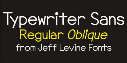 Typewriter Sans JNL Font Poster 1