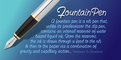 Fountain Pen Font Poster 1