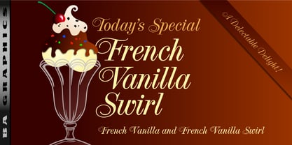 French Vanilla Font Poster 1