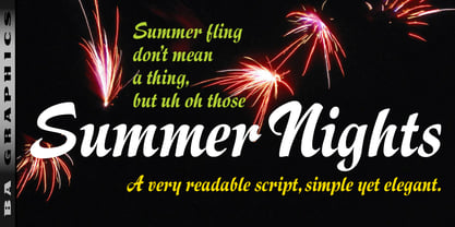 Summer Nights Font Poster 1