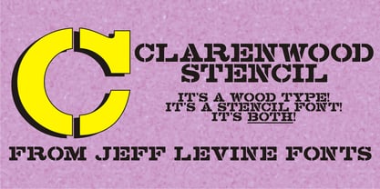 Clarenwood Stencil JNL Font Poster 1