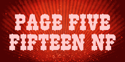 Page Five Fifteen NF Font Poster 1