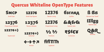 Quercus Whiteline Font Poster 6