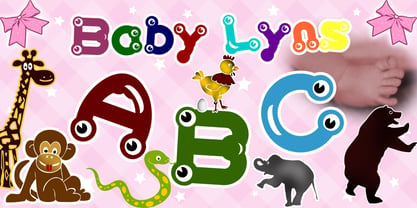 Baby Lyns ABC Font Poster 1