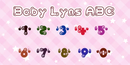 Baby Lyns ABC Font Poster 5