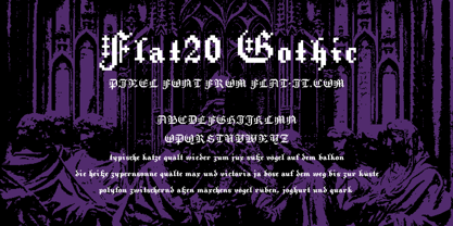 Flat20 Gothic Font Poster 1