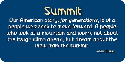 Summit Font Poster 2