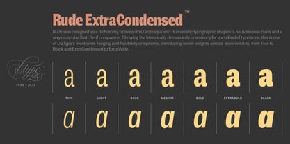 Rude ExtraCondensed Font Poster 3