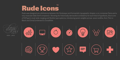 Rude Icons Fuente Póster 17