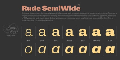 Rude SemiCondensed Font Poster 11