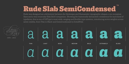Rude SemiCondensed Font Poster 8