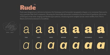 Rude SemiWide Font Poster 8