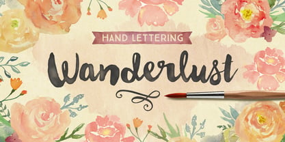 Wanderlust Letters Fuente Póster 1