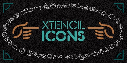 Xtencil Pro Font Poster 16