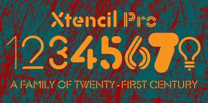 Xtencil Pro Font Poster 11