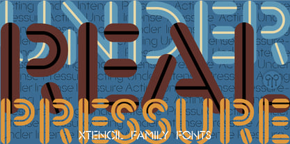 Xtencil Pro Font Poster 3