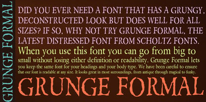 Grunge Formal Font Poster 2
