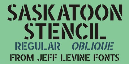 Saskatoon Stencil JNL Font Poster 1