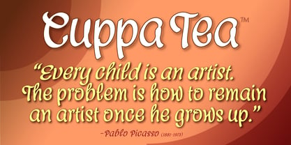 Cuppa Tea Font Poster 2
