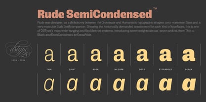Rude Slab SemiCondensed Font Poster 7