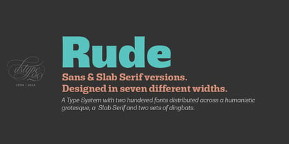Rude Slab Wide Font Poster 1