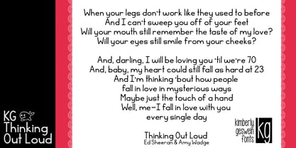 KG Thinking Out Loud Font Poster 1