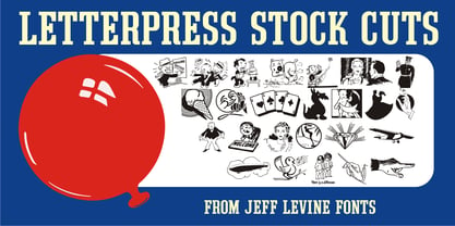 Letterpress Stock Cuts JNL Font Poster 1