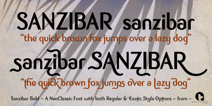 Sanzibar Pro Font Poster 4