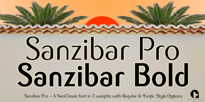 Sanzibar Pro Font Poster 3