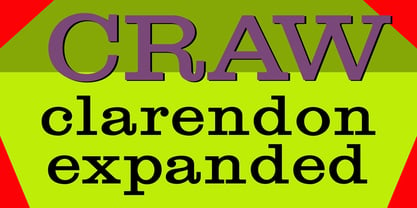 Craw Clarendon Expanded Font Poster 3