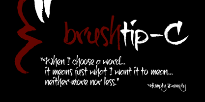 Brushtip C Font Poster 2