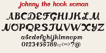 Johnny The Hook Roman Font Poster 2