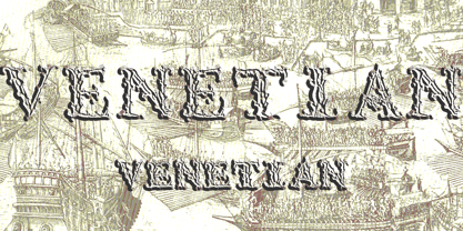 1565 Venetian Fuente Póster 3