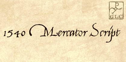 1540 Mercator Script Fuente Póster 3