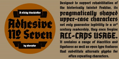 Adhesive Nr. Seven Font Poster 1