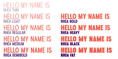 Rhea Font Poster 3