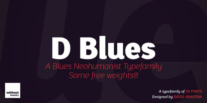 D Blues Font Poster 1